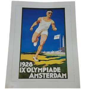1928 Olympic Games Amsterdam Olympiad POSTER REPRO Ready to Frame!